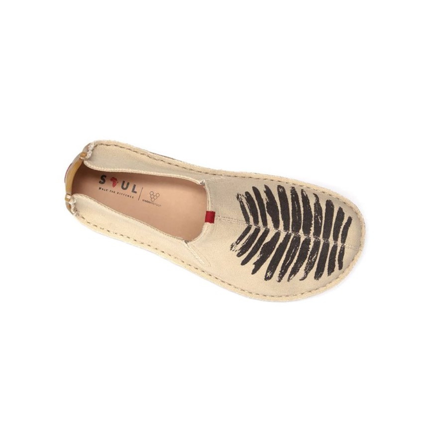 Vivobarefoot Ababa Canvas Soul of Africa Espadrilles Damen Beige | 26495-DIAP