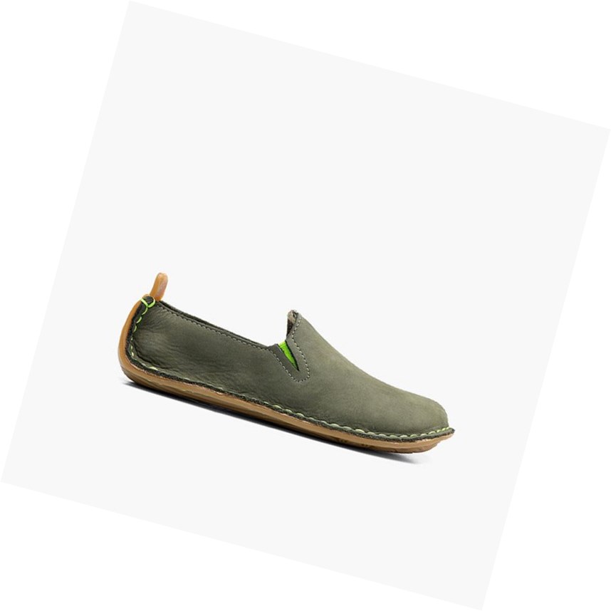 Vivobarefoot Ababa Leder Freizeitschuhe Kinder Grün | 38519-UROH