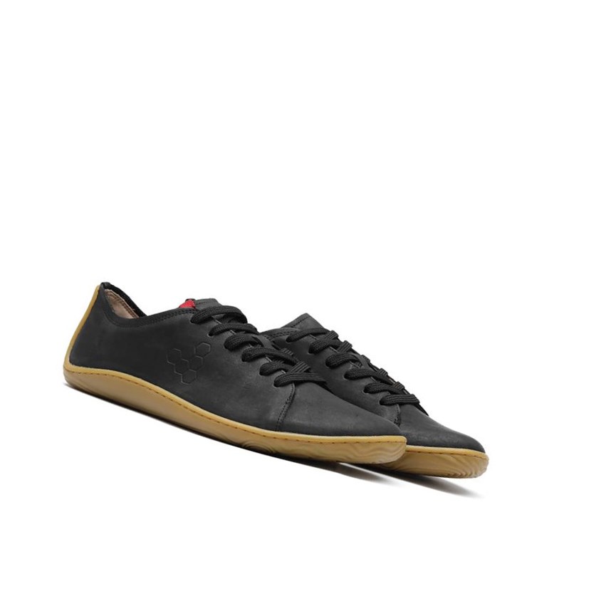 Vivobarefoot Addis Soul of Africa Schnürschuhe Herren Schwarz | 07231-BJFR