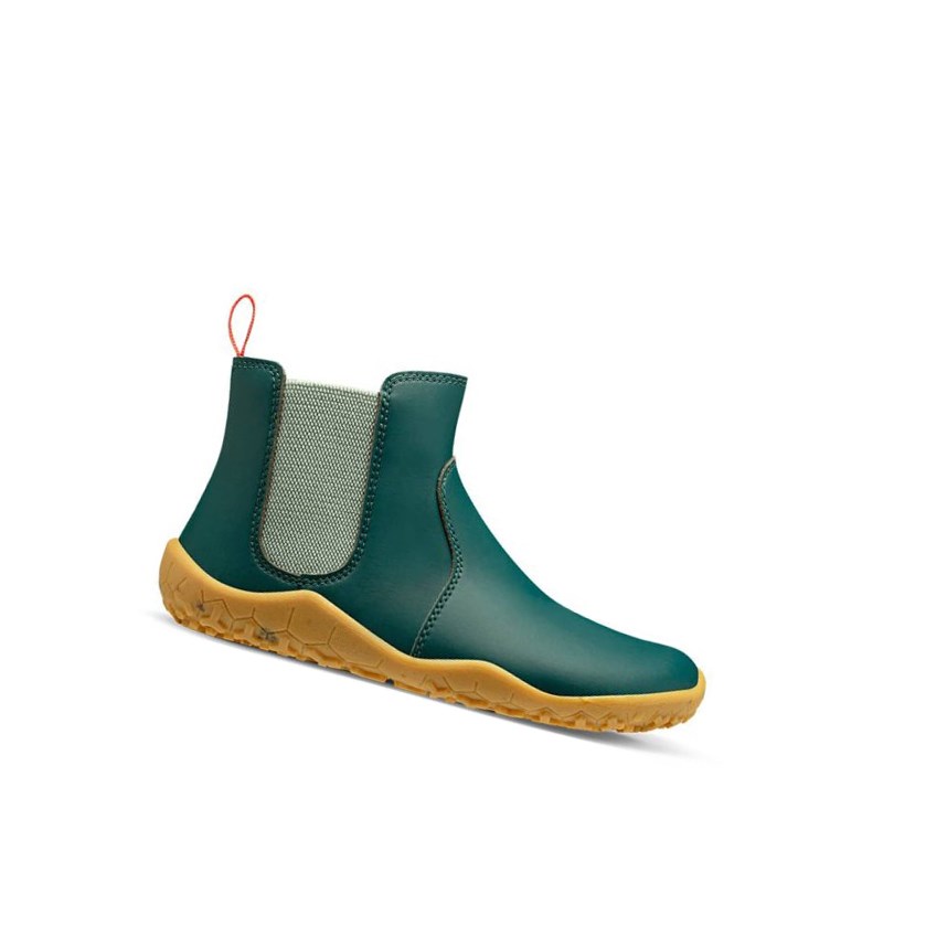 Vivobarefoot Fulham II Little Forest Folk Chelsea Boots Kinder Blau | 40382-MFKG