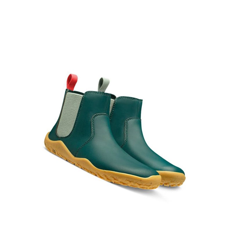 Vivobarefoot Fulham II Little Forest Folk Chelsea Boots Kinder Blau | 40382-MFKG