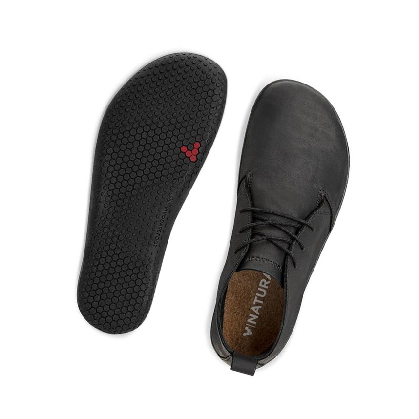 Vivobarefoot Gobi II Wild Hide Lifestyle Schuhe Herren Schwarz | 83291-NCXP