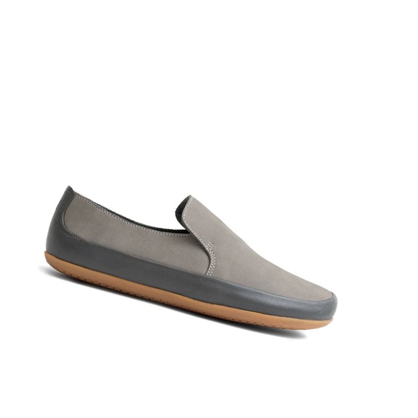 Vivobarefoot Opanka Lederschuhe Damen Grau | 48302-CVSJ