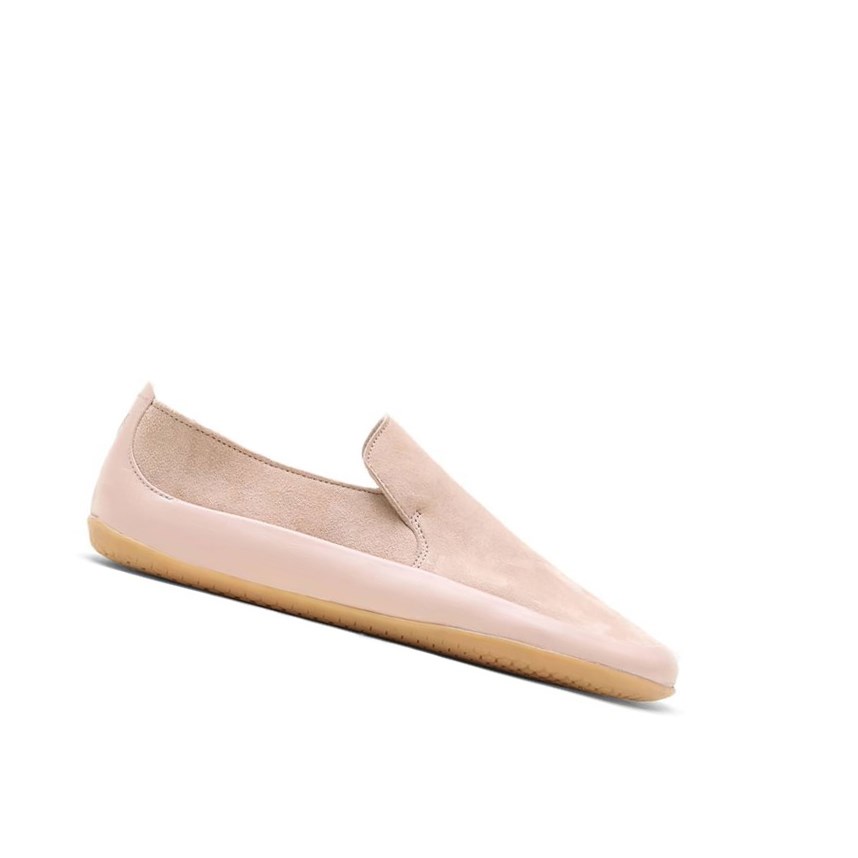 Vivobarefoot Opanka Lederschuhe Damen Rosa | 60491-TLQV