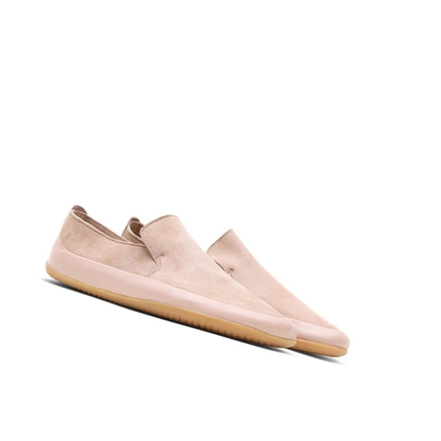 Vivobarefoot Opanka Lederschuhe Damen Rosa | 60491-TLQV