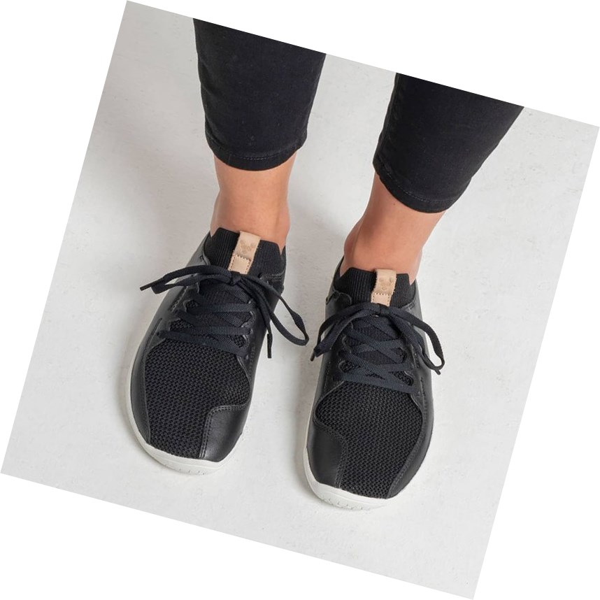 Vivobarefoot Primus Knit Sneakers Damen Schwarz | 81432-TSNF