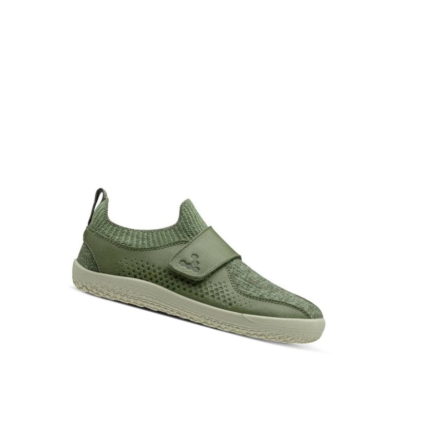 Vivobarefoot Primus Knit WMK Laufschuhe Kinder Grün | 80276-NLOH