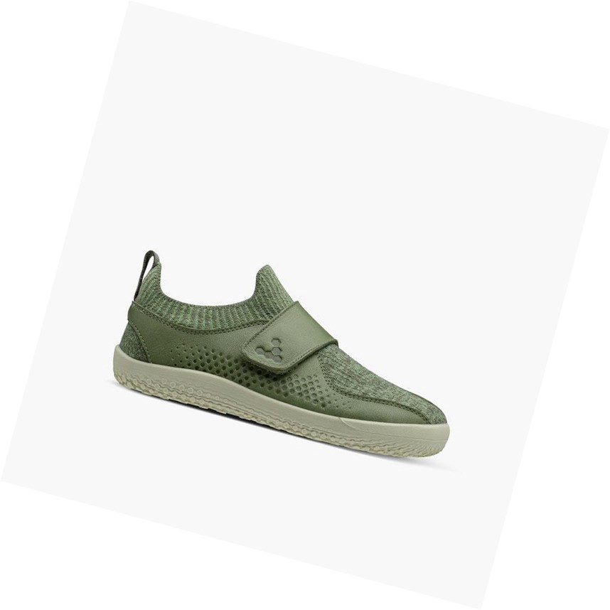 Vivobarefoot Primus Knit Wolle Sneakers Kinder Grün | 37918-VAZF