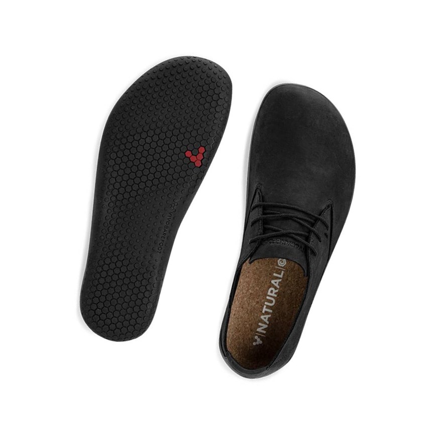 Vivobarefoot Ra II Wild Hide Schnürschuhe Herren Schwarz | 85694-MSQY