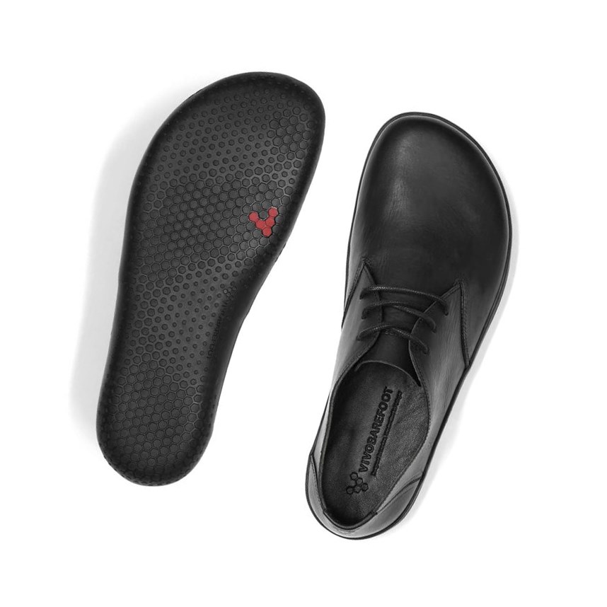 Vivobarefoot Ra Lux Schnürschuhe Herren Schwarz | 70965-ZDVX