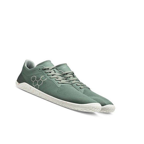 Vivobarefoot Geo Racer II Laufschuhe Herren Grün | 45296-BWVN